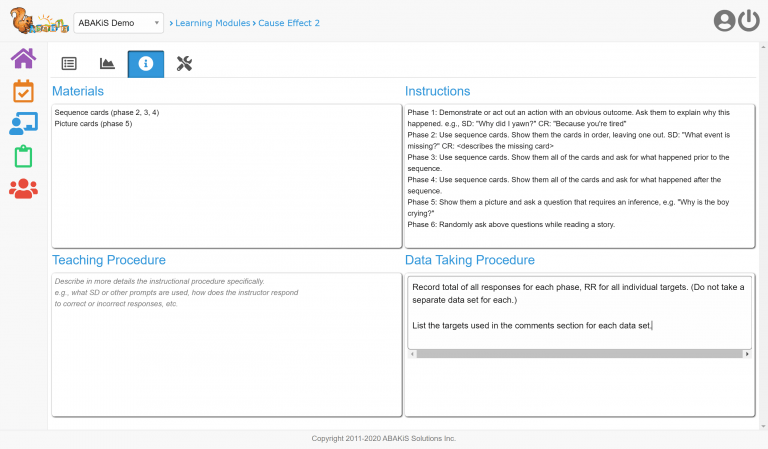BCBA enters behaviour plans and learning development modules in minutes.